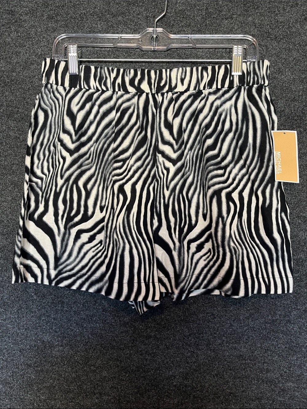 Michael Kors Zebra-Print High Waist Shorts